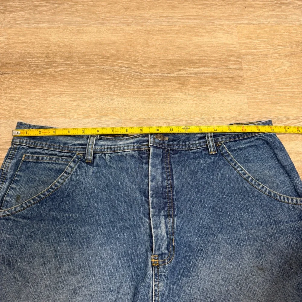Beverly Hills Polo Club BH-82 Mens Blue Denim Carpenter Shorts Size 38